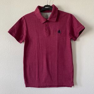 Rugby University Polo Shirt Size‎ S Burgundy Short Sleeve Unisex Cotton Blend